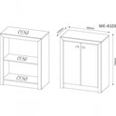Ver imagem 2 de Balcão Para Escritório Home Office Me4103 Mdp Amendoa