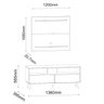 Rack com Painel para Tv até 48 Polegadas 136cm Clean Branco - 6
