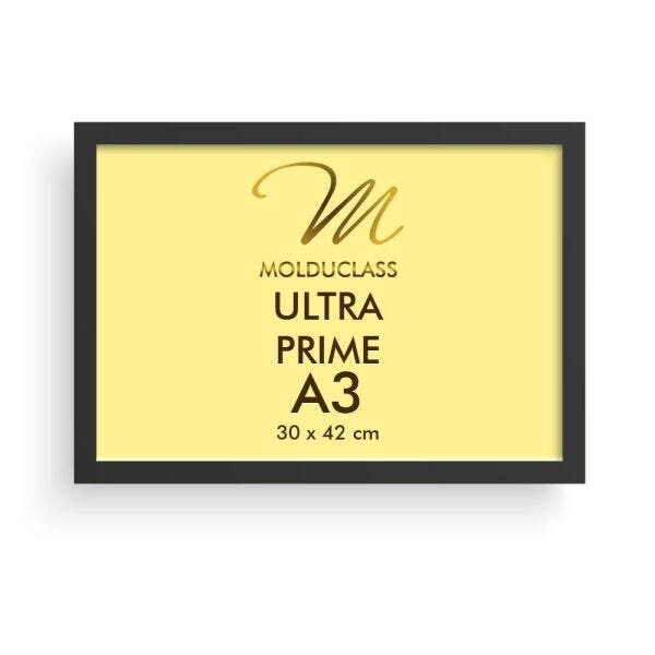 Kit 5 Molduras A3 Pretas com Antirreflexo Vidro para Quadro - 4