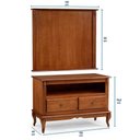 Ver imagem 4 de Rack com Painel para Sala 120cm Pés Luis Xv 2 Gavetas e Nicho Linz Móveis - Imbuia Glazer