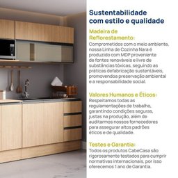 Cozinha Modulada 5 Peças 3 Aéreos 2 Balcões Nara Cabecasa Madeiramadeira - 19