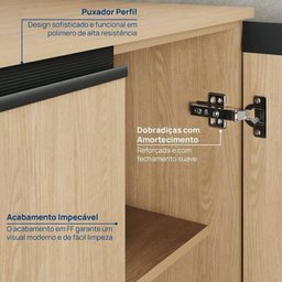 Cozinha Modulada 5 Peças 3 Aéreos 2 Balcões Nara Cabecasa Madeiramadeira - 17