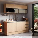 Ver imagem 3 de Cozinha Planejada 5 Peças 3 Aéreos 2 Balcões Nara CabeCasa MadeiraOriginals Marrom/Avena