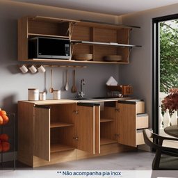 Cozinha Modulada 5 Peças 3 Aéreos 2 Balcões Nara Cabecasa Madeiramadeira - 5