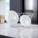 Ver imagem 2 de Suporte Organizador de Pratos para Bancada : Inventia Aer : Pintado Cor:branco