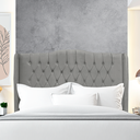 Ver imagem 3 de Cabeceira de Cama Box King 195 Cm Dubai Premium - Veludo Cinza Grafite