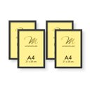 Ver imagem 1 de Kit 4 Molduras A4 Pretas para Quadro Foto Acetato iFrame