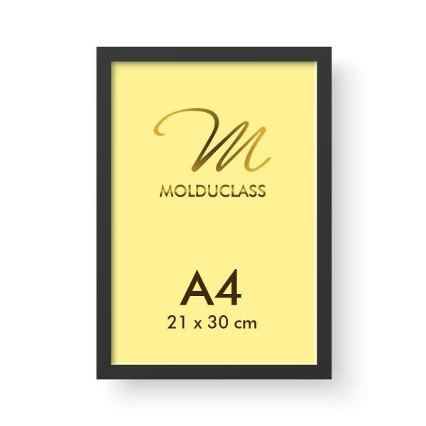 Kit 8 Molduras A4 Pretas para Quadro Foto Acetato iFrame - 2