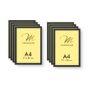 Ver imagem 1 de Kit 8 Molduras A4 Pretas para Quadro Foto Acetato iFrame
