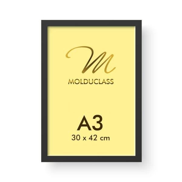 Kit 4 Molduras A3 Pretas para Quadro Poster Acetato iFrame - 2