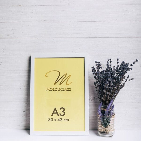 Kit 5 Molduras A3 Brancas para Quadro Poster Acetato iFrame - 3