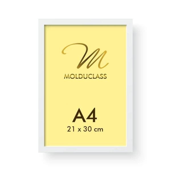 Kit 2 Molduras A4 Brancas para Quadro Diploma Acetato iFrame - 3