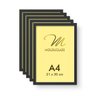 Kit 5 Molduras A4 Pretas para Quadro Foto Acetato iFrame - 1