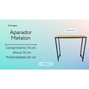 Ver imagem 2 de Aparador Stell Prateleira Ferro Industrial Madeira Rustica - Pinus