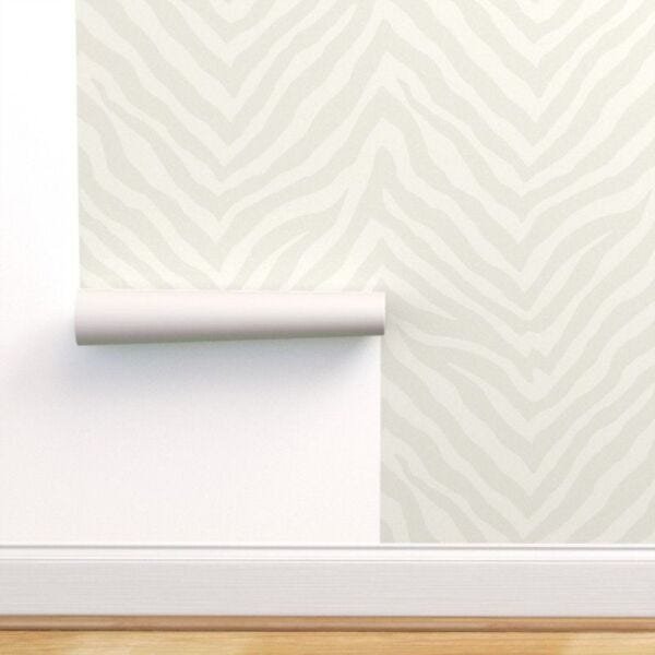 Papel de Parede chevron claro estilo zebra - 2