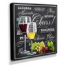Quadro Cozinha Vintage Vinho Uva Canvas 30x30cm-COZ131 - 2