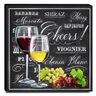 Quadro Cozinha Vintage Vinho Uva Canvas 30x30cm-COZ131 - 1