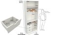 Ver imagem 2 de Armário Cabideiro Gaveteiro Misto M20 Closet Loja Vetorial Móveis