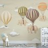 Papel de Parede desenho infantil elefantes e balões - 1