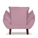 Ver imagem 5 de Mini Poltrona Cadeira Infantil de Criança Suede Rosa Bebê Pés Palito