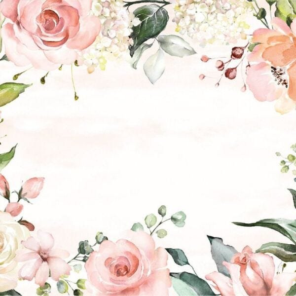 Papel de Parede flores jardim delicado - 2