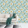 Papel de Parede floral margarida em aquarela - 1