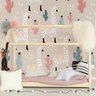 Papel de Parede adesivo lhama cacto decoração quarto - 1