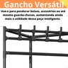 Arara Cabideiro de Canto Prateleira 2 Andares Sapateira Rack Gancho Roupa  Casaco Resistente Mu - 8
