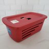Cesto Caixa Organizadora Empilhável com Tampa Plástica Média Soprano Vermelho - 2