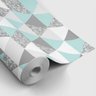 Papel de Parede geométrico verde e cinza - 3
