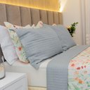 Ver imagem 5 de Kit Colcha Casal Liso Bouti Cobre Leito 3 Peças Cor:Verde