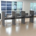 Ver imagem 3 de Balcao de Atendimento 3 Lugar Mixer Preto Onix