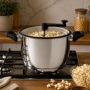 Ver imagem 1 de Pipoqueira Tramontina Allegra Aço Inox 5,6L Fundo Triplo Tampa Vidro Indução 22cm