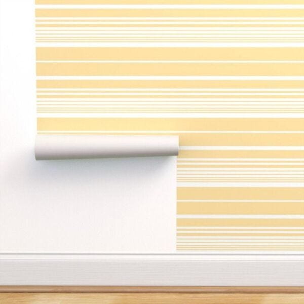 Papel de Parede náutico listras amarelo - 2