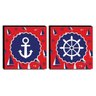 Kit 2 Quadros Infantis Marinheiro Canvas 30x30cm-INF395 - 1
