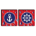 Ver imagem 1 de Kit 2 Quadros Infantis Marinheiro Canvas 30x30cm-INF395