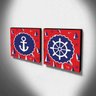 Kit 2 Quadros Infantis Marinheiro Canvas 30x30cm-INF395 - 3