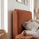 Ver imagem 5 de Cabeceira para Cama Box Casal Padrão Mirella 140cm Moderna com Frame Bouclê Terracota - Desk Design