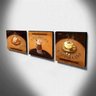Kit 3 Quadros Cozinha Vintage Café Com Leite Capuccino Canvas 30x30cm-COZ09 - 3