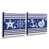 Kit 2 Quadros Infantis Marinheiro Canvas 30x30cm-INF385 - 2
