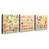 Kit 3 Quadros Infantis Animais Alfabeto Números Canvas 30x30cm-INF261 - 2