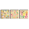 Kit 3 Quadros Infantis Animais Alfabeto Números Canvas 30x30cm-INF261 - 1