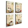 Kit 4 Quadros Cozinha Vintage Café Paris Pisa Roma Canvas 40x30cm-Coz06 - 2