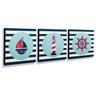 Kit 3 Quadros Infantis Marinheiro Canvas 30x30cm-INF187 - 2