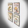 Kit 4 Quadros Cozinha Vintage Café Roma Italiano Eiffel Paris Canvas 40x30cm-COZ07 - 3