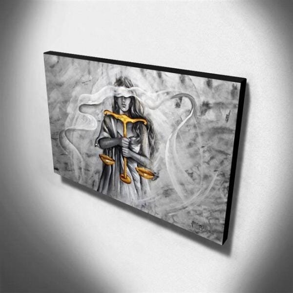 Quadro Decorativo Canvas Deusa da Justiça 60x105cm-QJ20 - 3