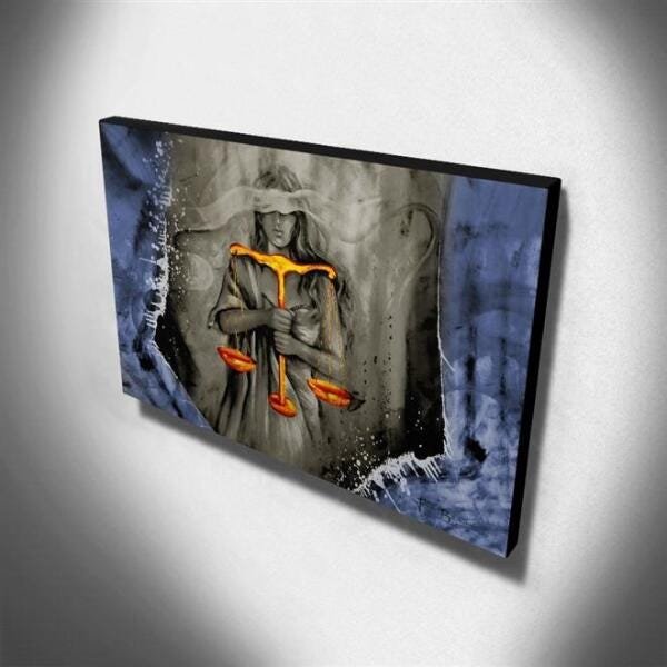 Quadro Decorativo Canvas Deusa da Justiça 60x105cm-QJ19 - 3