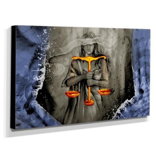 Quadro Decorativo Canvas Deusa da Justiça 60x105cm-QJ19 - 2