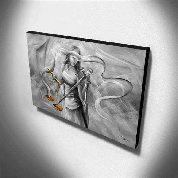Quadro Decorativo Canvas Deusa da Justiça 60x105cm-QJ5 - 3