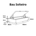 Ver imagem 6 de Cama Box Baú Solteiro Blindado (88x188x42):suede Bege/solteiro